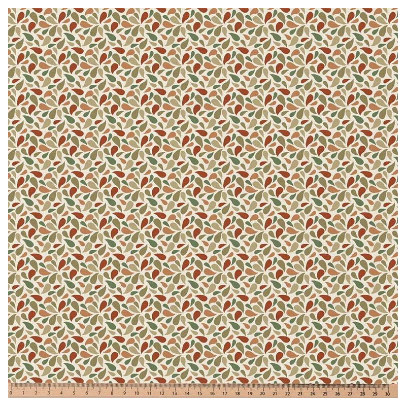 Bedruckte Baumwolle OTMA Khaki / Rosa